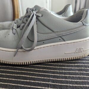 Platform Air Force 1 Nikes - Gray, size 9 SUPER CUTE